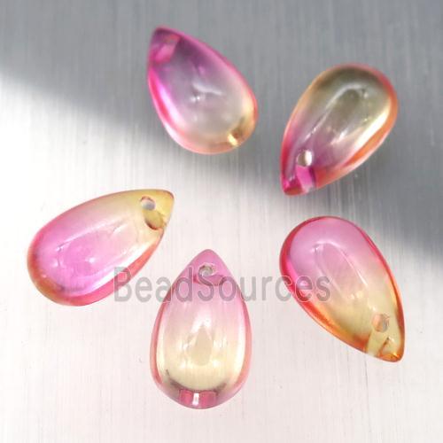 crystal glass teardrop beads