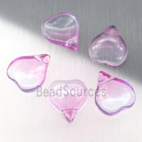 pink jadeite glass teardrop beads