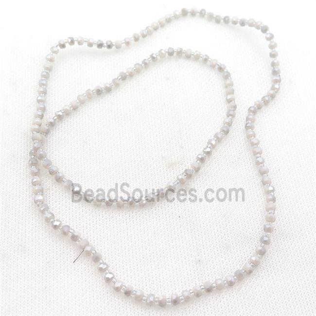 Jadeite Glass Beads, faceted rondelle