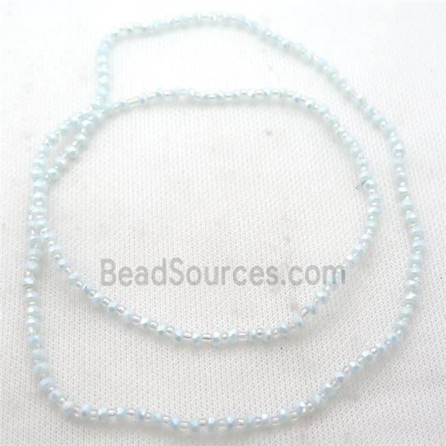 Jadeite Glass Beads, faceted rondelle