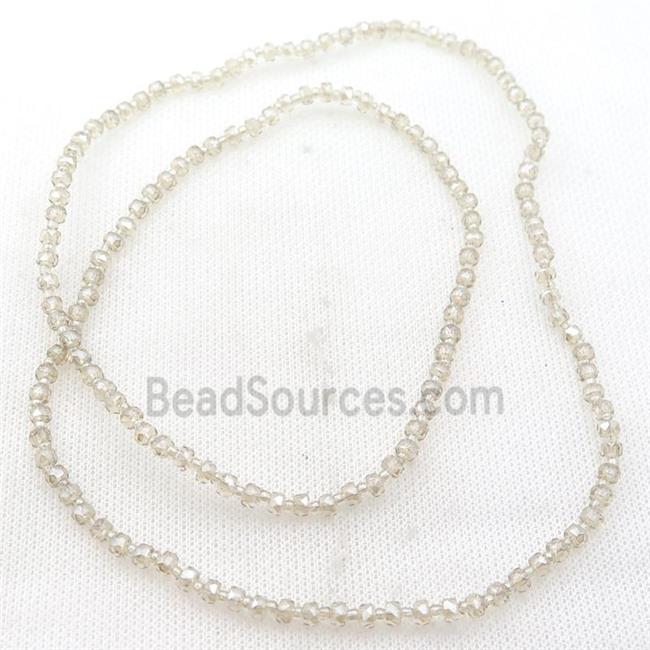 champagne Crystal Glass Beads, faceted rondelle