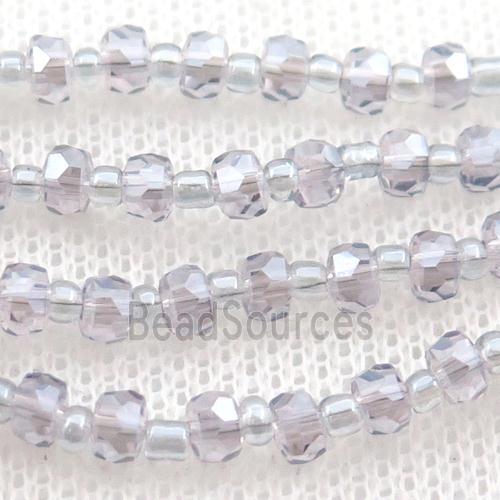 Crystal Glass Beads, faceted rondelle