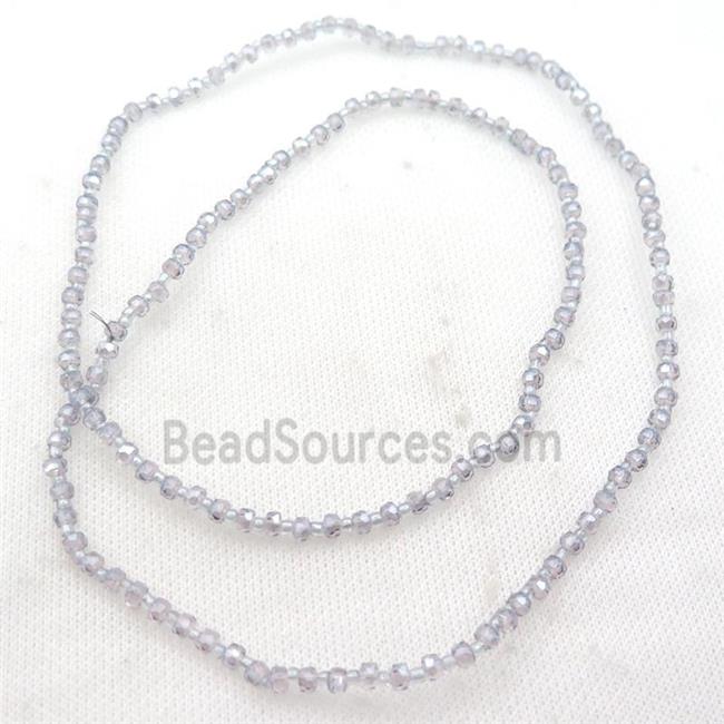 Crystal Glass Beads, faceted rondelle