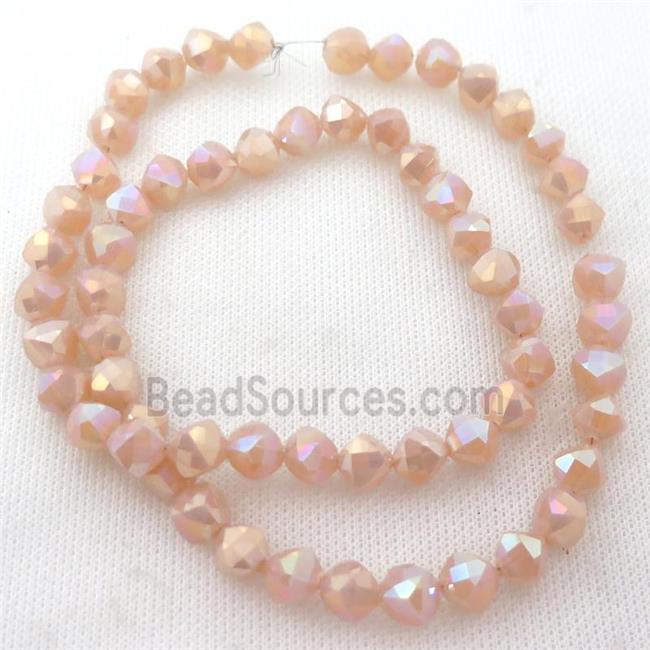 peach Jadeite Glass Beads, freeform