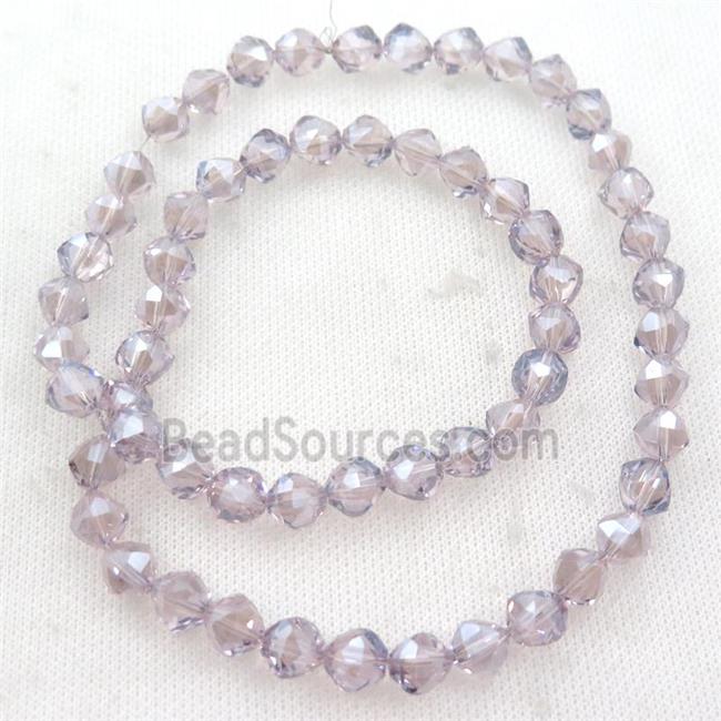 purple Crystal Glass Beads, freeform