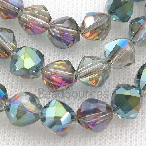 rainbow Crystal Glass Beads, freeform