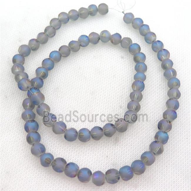 round Crystal Glass Beads, matte