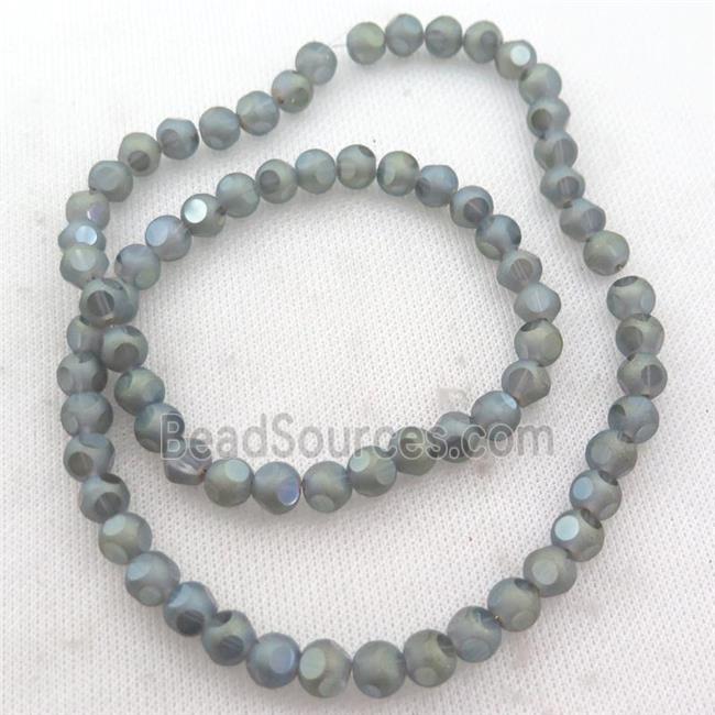 round Crystal Glass Beads, matte