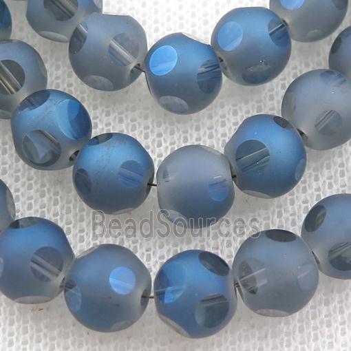 blue round Crystal Glass Beads