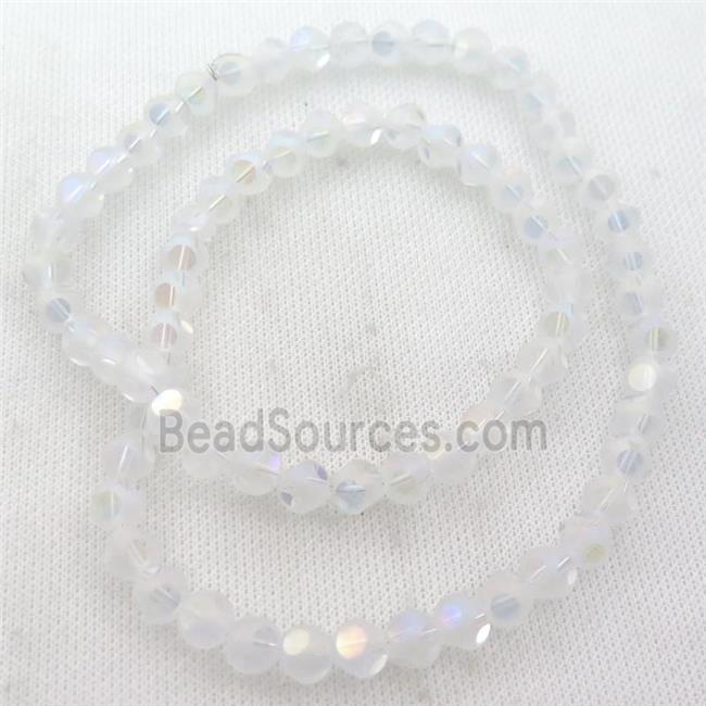 white round Crystal Glass Beads, matte