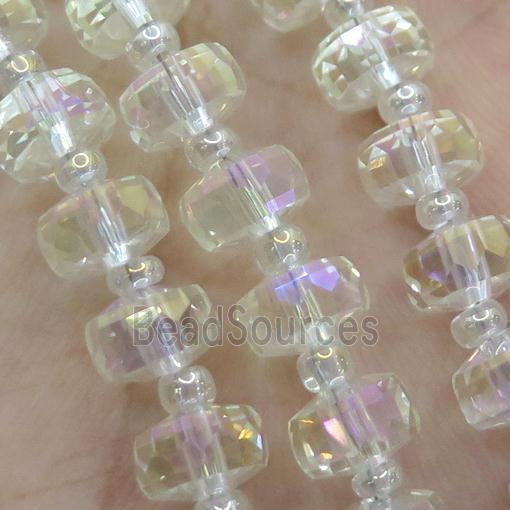 Crystal Glass beads, faceted rondelle