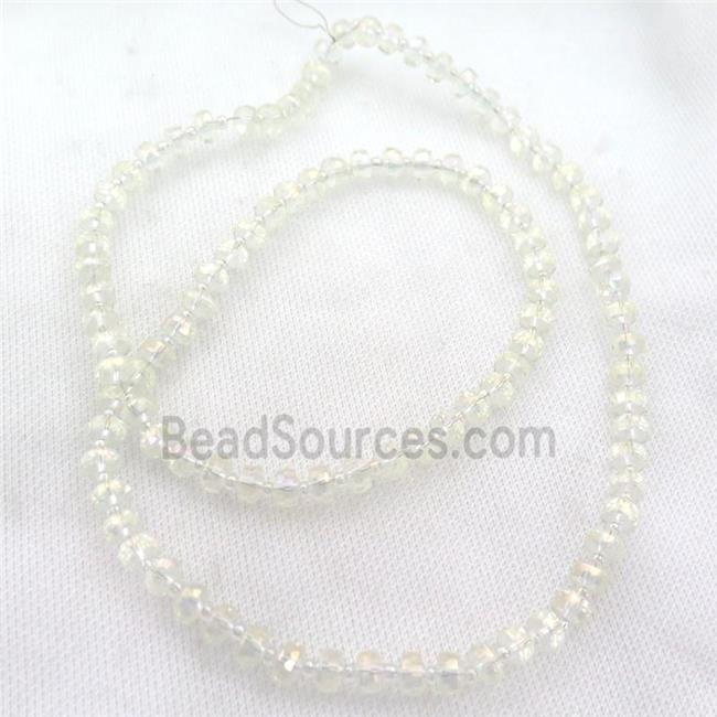 Crystal Glass beads, faceted rondelle