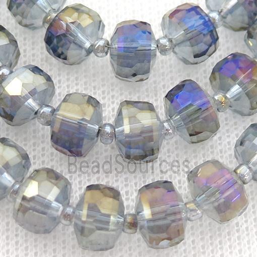 Crystal Glass beads, faceted rondelle