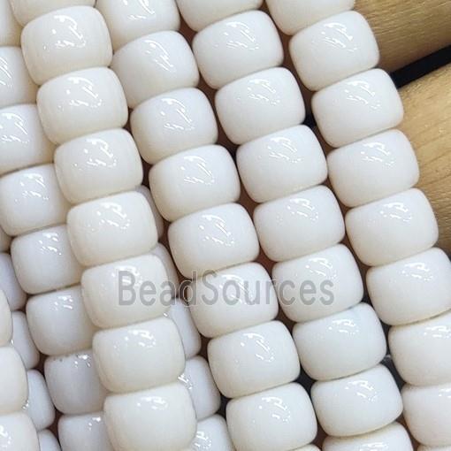 Jadeite Glass beads, barrel