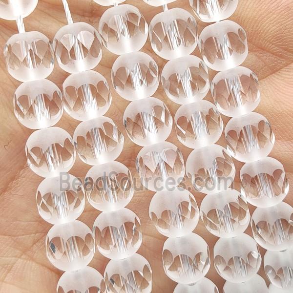 clear Crystal Glass beads, faceted round