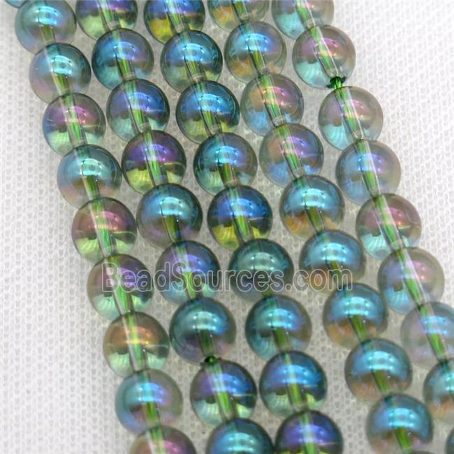 round Crystal Glass Beads, green