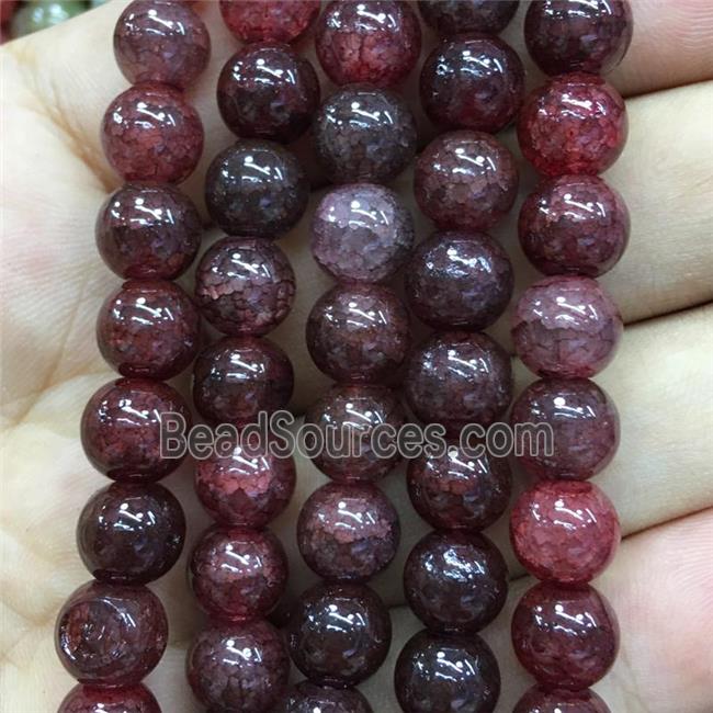 Crackle Glass round Beads