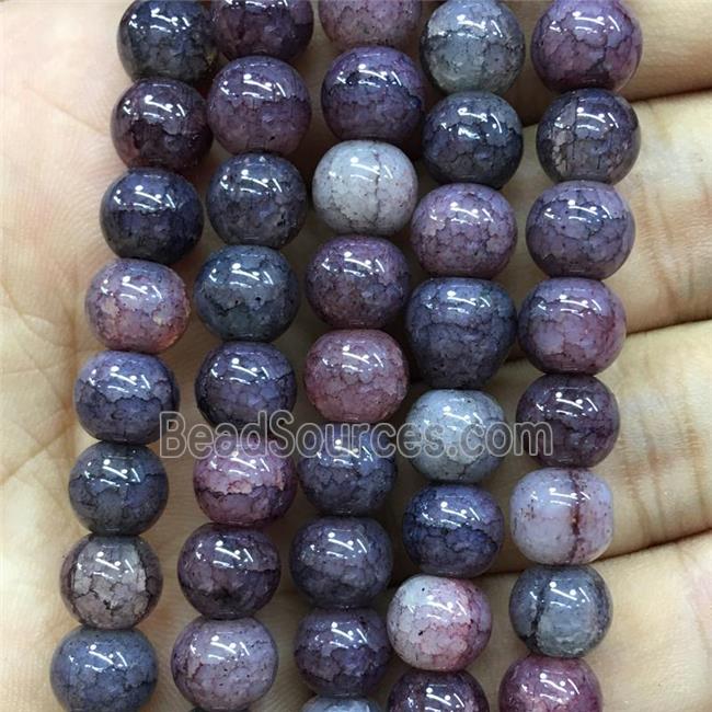 Crackle Glass round Beads