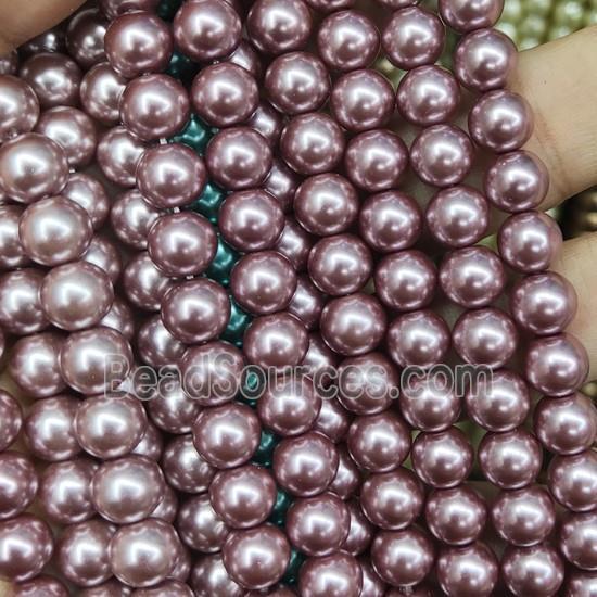 round Pearlized Glass Beads