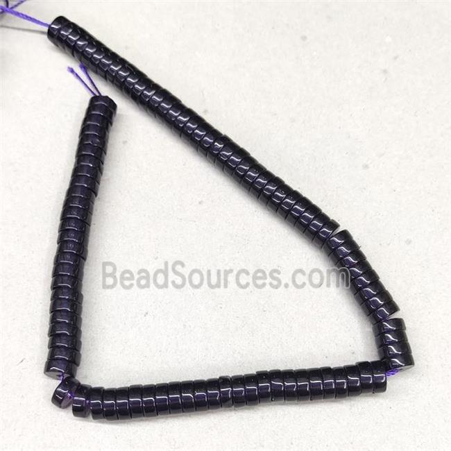 DarkPurple Crystal Glass Heishi Spacer Beads