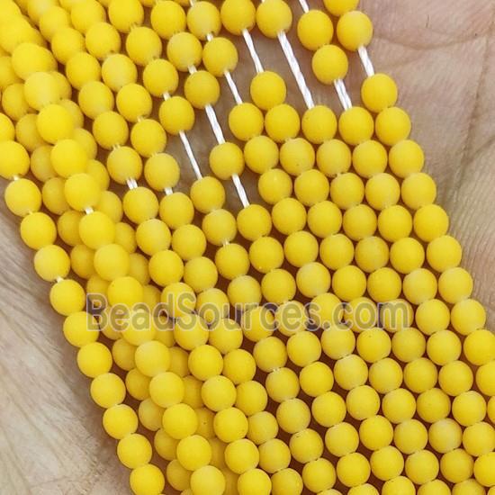 Golden Glass Seed Beads Round Matte