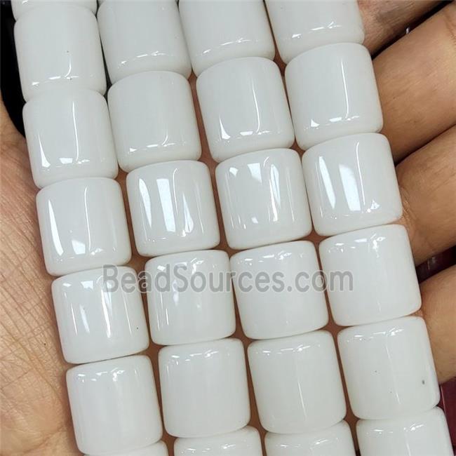 White Resin Column Beads