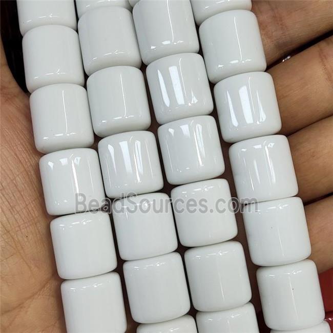 White Resin Column Beads