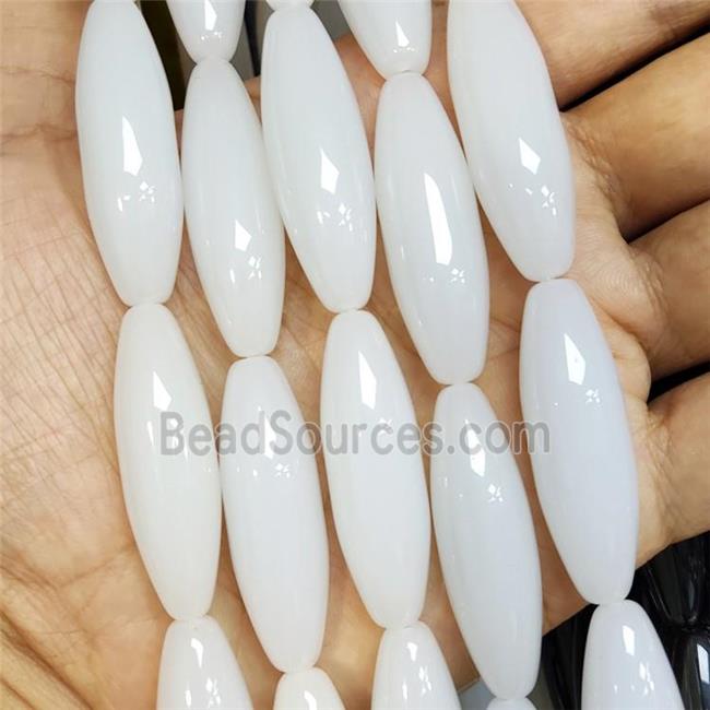 White Crystal Glass Rice Beads