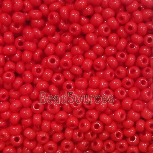 Red Glass Seed Beads Rondelle A-Grade