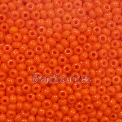 Orange Glass Seed Beads Rondelle A-Grade