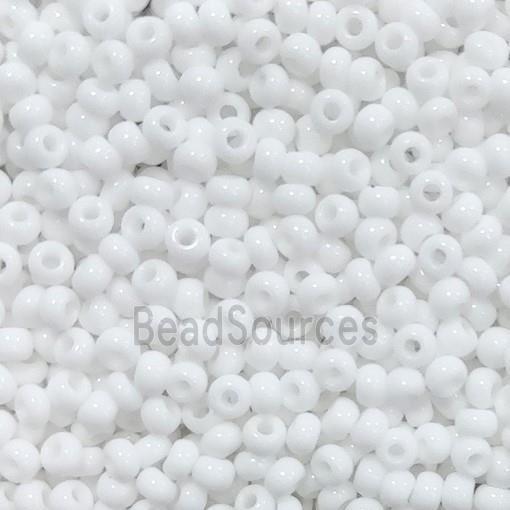 White Glass Seed Beads Pony Rondelle A-Grade