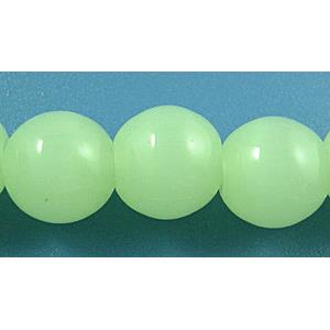 Round Green Glass Bead