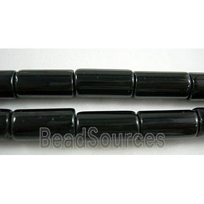 tube Glass Beads, jet