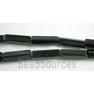 Glass Beads, tube, black