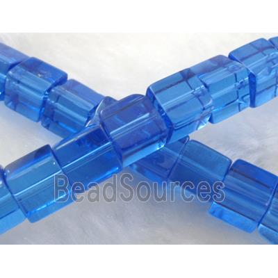 Blue Glass Beads, Cube