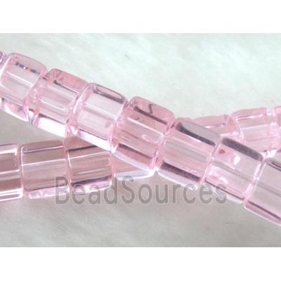 Pink Glass Beads, Cube