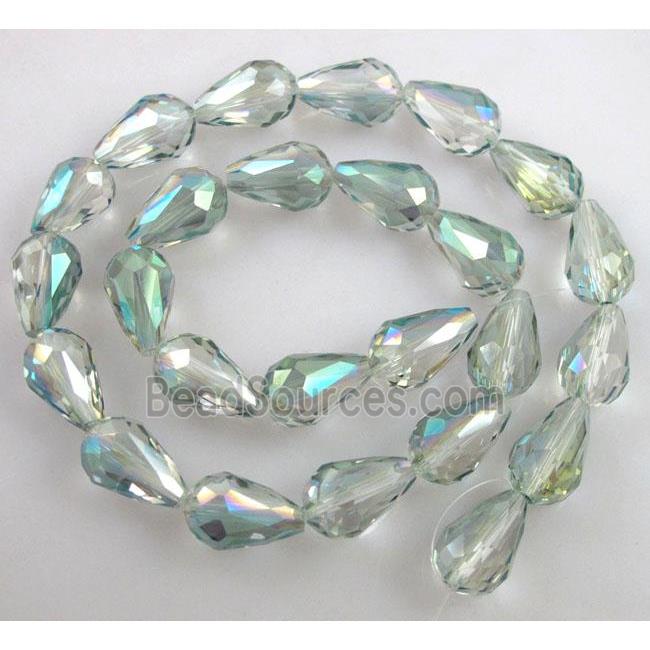 chinese crystal glass bead, faceted drip