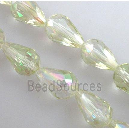 chinese crystal glass bead, faceted drip