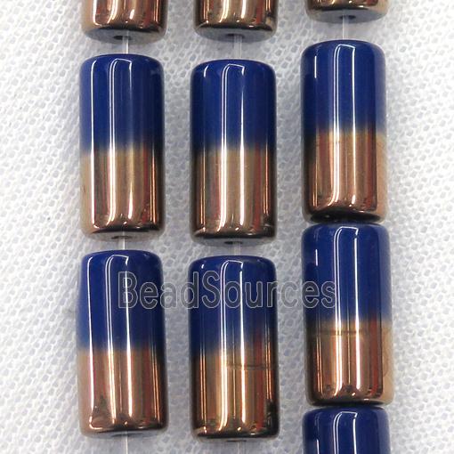 Jadeite Glass tube beads