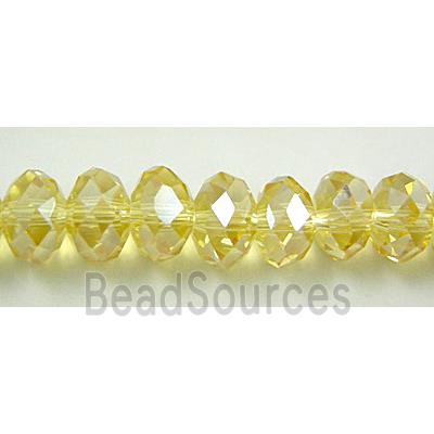 Gold Chinese Crystal Beads, faceted rondelle