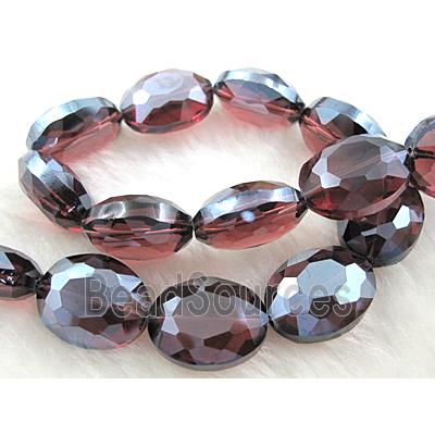 Crystal Glass Beads, faceted, Purple