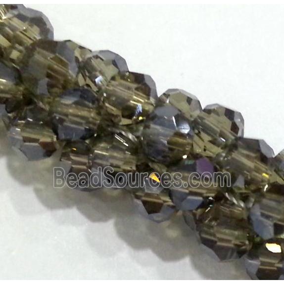 handmade braided chain with chinese crystal glass bead, faceted