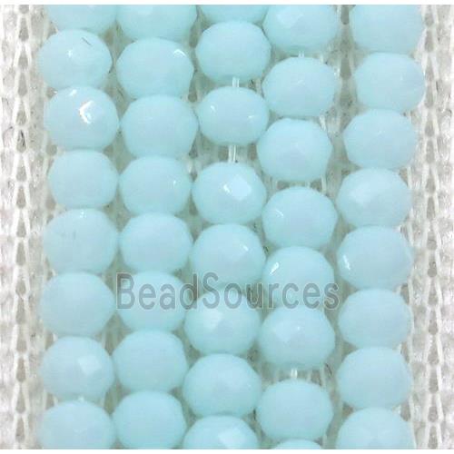 blue chinese crystal glass beads, faceted rondelle