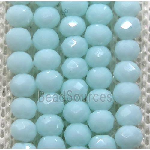 blue chinese crystal glass beads, faceted rondelle