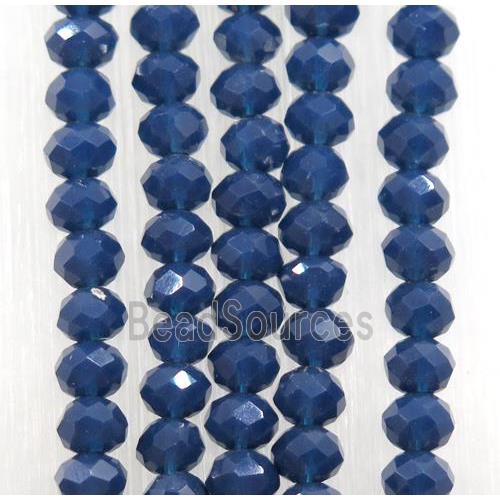 blue chinese crystal glass beads, faceted rondelle