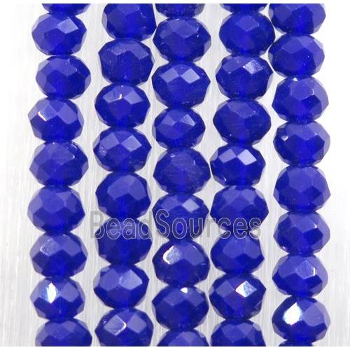 blue chinese crystal glass beads, faceted rondelle