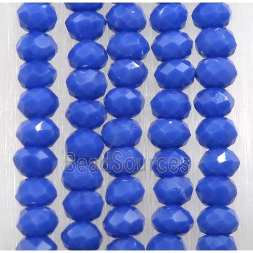 blue chinese crystal glass beads, faceted rondelle