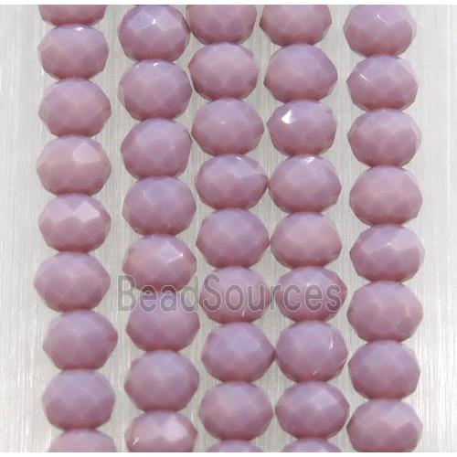 purple chinese crystal glass beads, faceted rondelle