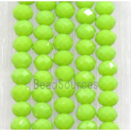 olive chinese crystal glass beads, faceted rondelle