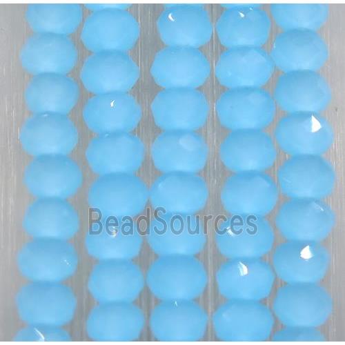 blue chinese crystal glass beads, faceted rondelle